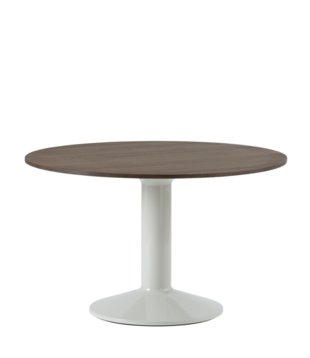 Muuto Midst Eettafel donker eiken, grijs voet Ø120
