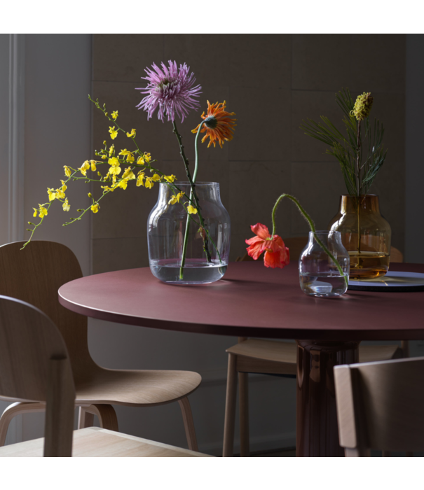 Muuto Midst Dining Table dark oiled oak, dark red