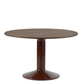 Muuto Midst Dining Table dark oiled oak, dark red Ø120