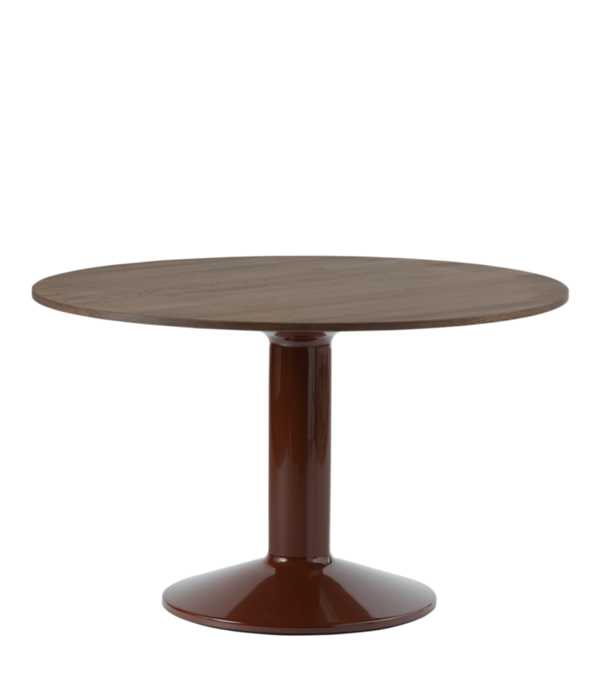 Muuto  Muuto Midst Dining Table dark oiled oak, dark red Ø120