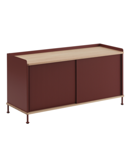 Enfold Low Sideboard oak - deep red