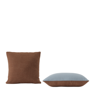 Mingle Cushion copper brown, light blue 45 x 45