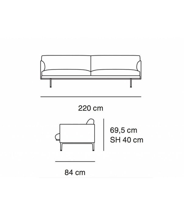 Muuto Outline 3-zits Bank Ecriture