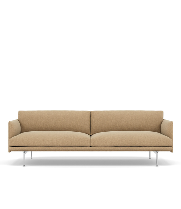 Muuto  Muuto - Outline 3-seater Sofa Ecriture, base aluminium