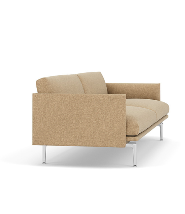 Muuto  Muuto - Outline 3-seater Sofa Ecriture, base aluminium