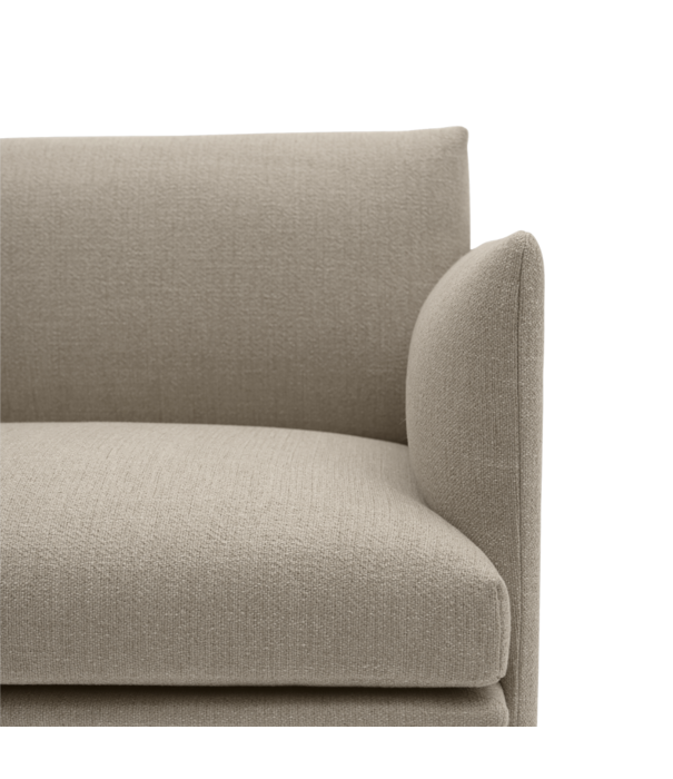 Muuto  Muuto - Outline 3-seater Sofa Ecriture, base aluminium