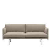 Muuto - Outline 2 seater sofa - base aluminium