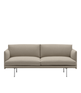 Outline 2-zits Bank Ecriture 240, voet aluminium