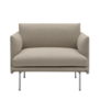 Muuto - Outline fauteuil Ecriture - voet aluminium