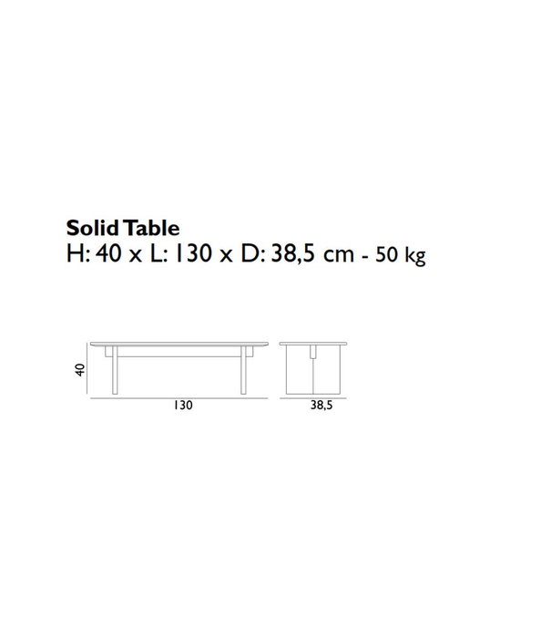 Normann Copenhagen  Normann Copenhagen - Solid salontafel zwart , zwart essen