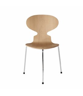 Fritz Hansen Ant Eetkamerstoel hout, chrome