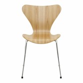 Fritz Hansen Series 7 Vlinderstoel hout, chrome poten
