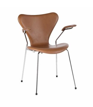 Fritz Hansen -  Series 7 armstoel leder bekleed