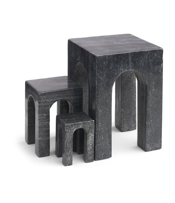 Gejst Arkis Boekensteun marmer, set van 3