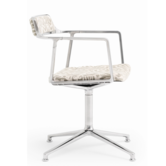 452 swivel chair  polished aluminium frame - monti edition