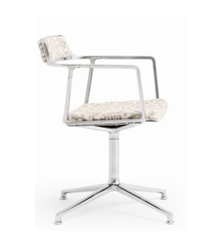 Vipp - 452 swivel chair,  polished aluminium - Monti edition