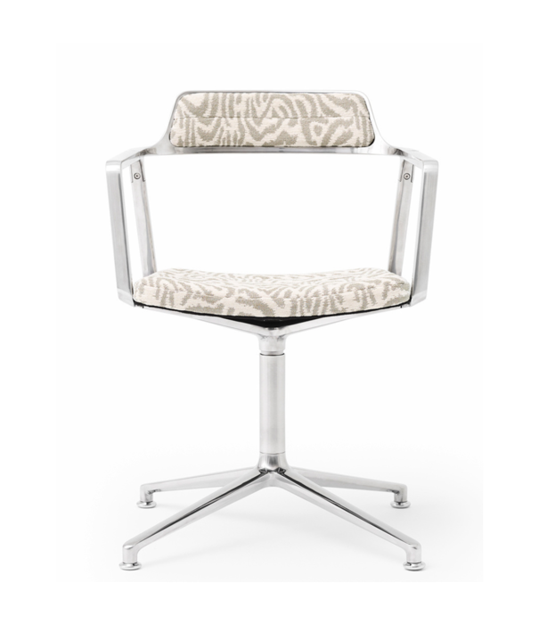 Vipp  Vipp - 452 swivel chair  polished aluminium frame - monti edition