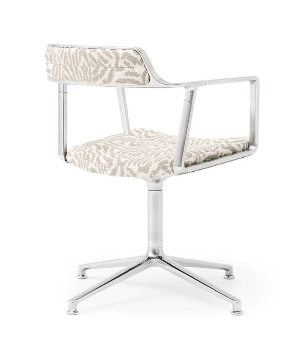 Vipp  Vipp - 452 swivel chair  polished aluminium frame - monti edition