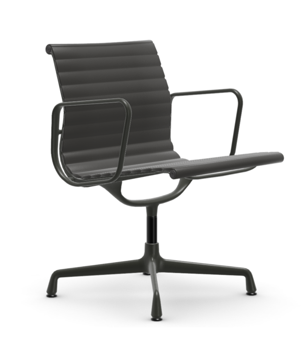 Vitra  Vitra -  Aluminium Chair EA 108 black leather, rotatable