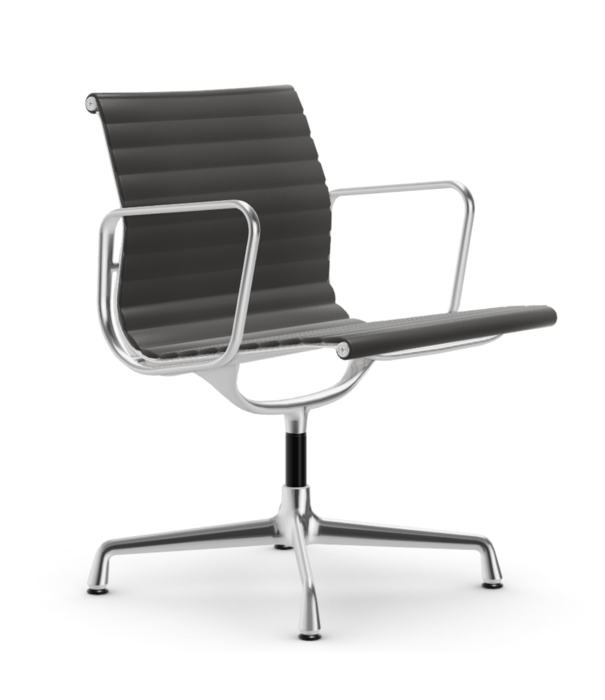 Vitra  Vitra -  Aluminium Chair EA 108 black leather, rotatable