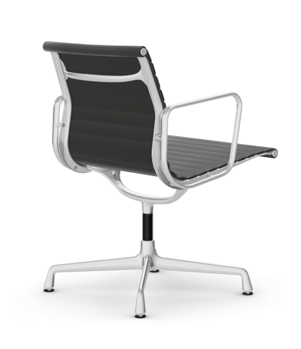 Vitra  Vitra -  Aluminium Chair EA 108 zwart leer, draaibaar