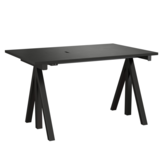 String - Works Desk black, height adjustable L120