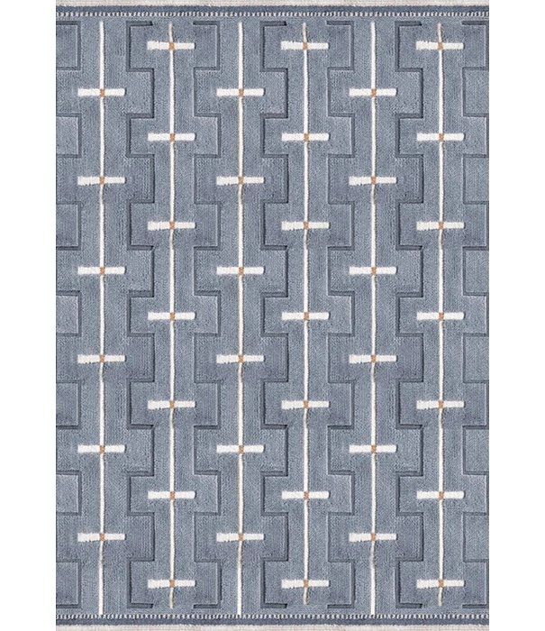 Layered  Layered - Johanna wool rug sky blue