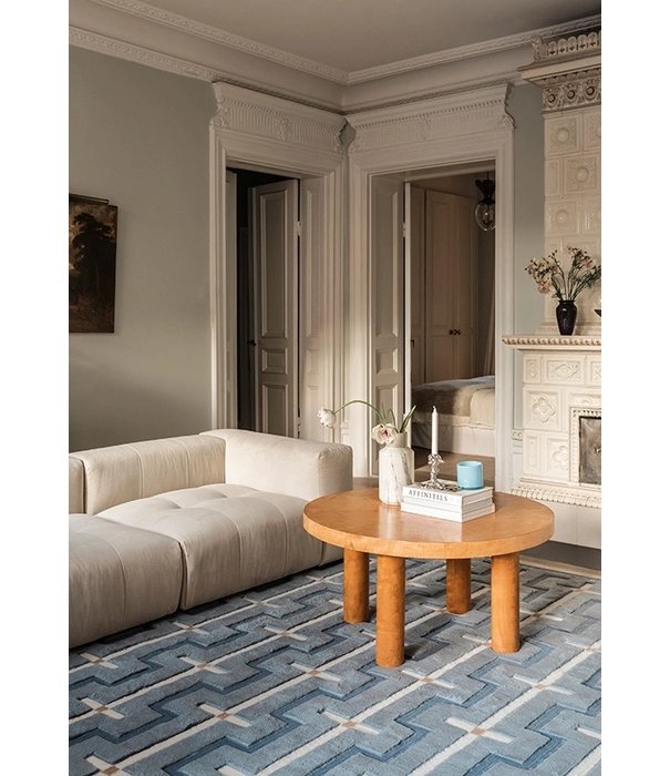 Layered  Layered - Johanna wool rug sky blue