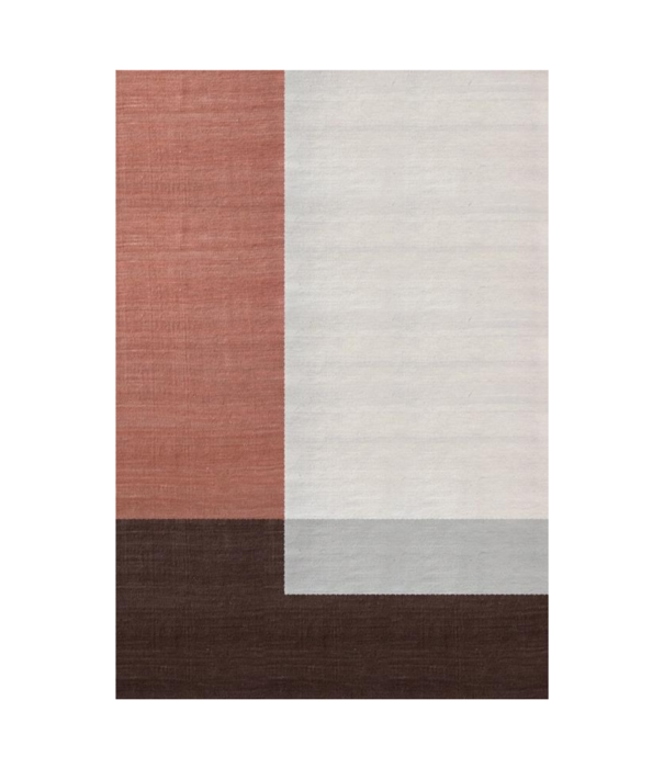 Layered  Layered - Solitaire wool rug coral