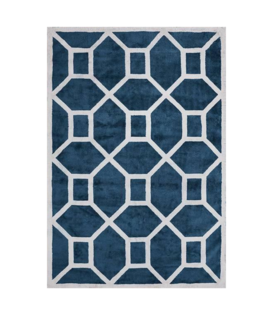 Layered - Entrance viscose rug blue