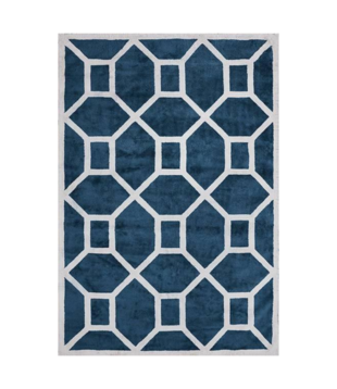 Layered - Entrance viscose rug blue