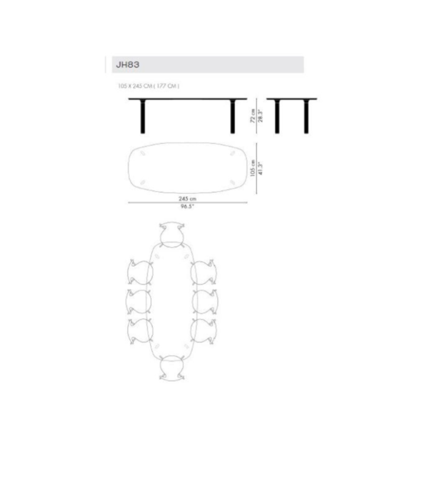 Fritz Hansen Fritz Hansen - Analog JH83 Tafel
