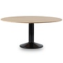 Muuto - Midst tafel geolied eiken, basis glossy zwart / Ø160cm