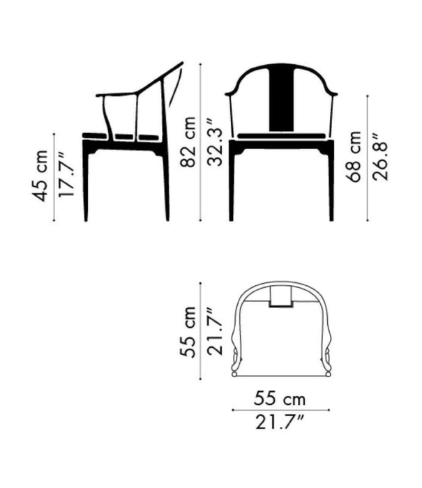 Fritz Hansen Fritz Hansen China Chair cherry, seat natural leather
