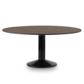 Midst Eettafel donker geolied eiken, zwart voet