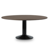 Muuto - Midst table oiled oak, glossy black base  / Ø160cm