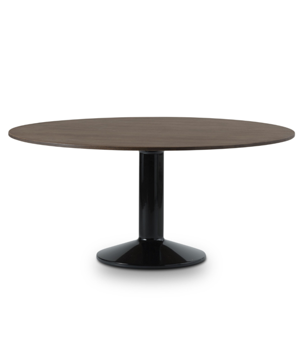 Muuto  Muuto Midst Dining Table dark oak, black base Ø160