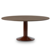 Muuto Midst Eettafel donker eiken, donker rood voet Ø160