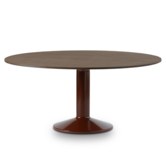 Muuto - Midst table oiled oak, glossy dark red Ø160 cm