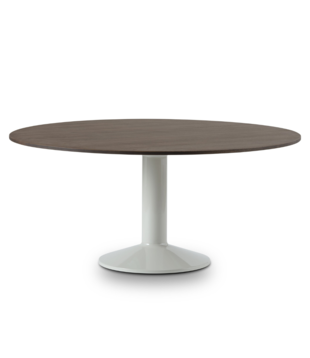 Muuto Midst Dining Table dark oak, grey base Ø160