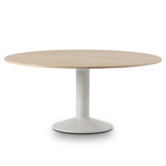 Midst Dining Table oiled oak, grey base Ø160