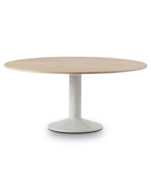 Muuto Midst Eettafel eiken, grijs voet Ø160