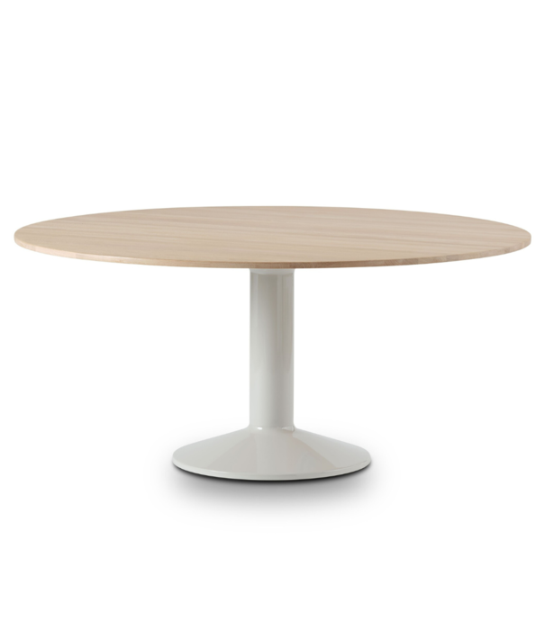 Muuto Midst Dining Table oiled oak, grey base Ø160