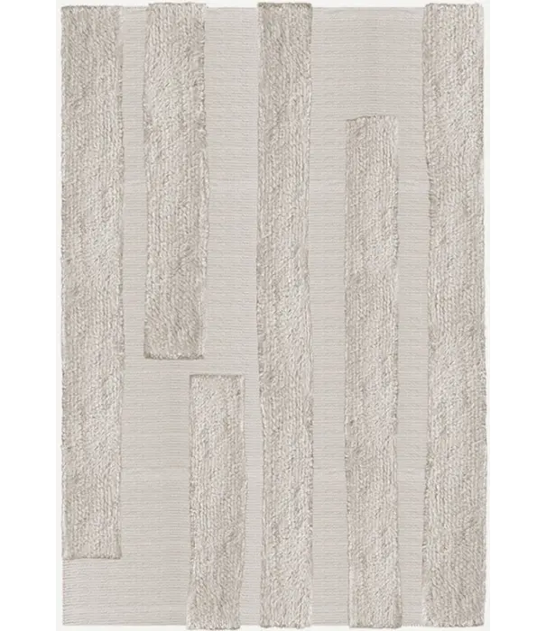 Layered  Layered Punja Bricks wol vloerkleed sand melange