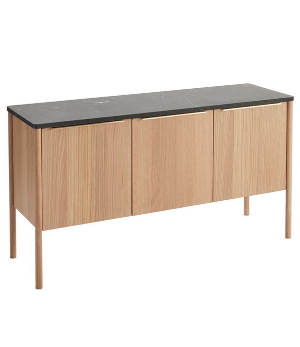Fritz Hansen Jut Dressoir geolied eiken, nero zwart marmer