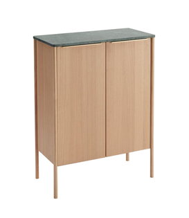 Jut High Sideboard oiled oak, green marble top