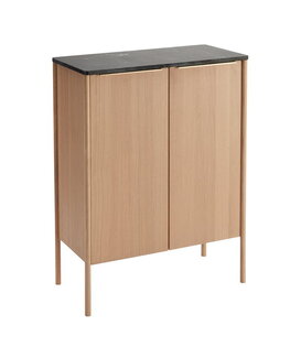 Jut High Sideboard oiled oak, black marble top
