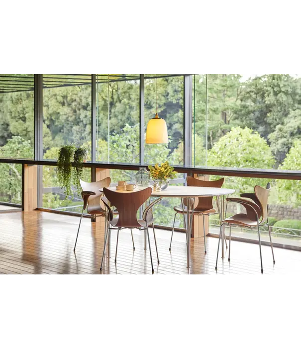 Fritz Hansen Fritz Hansen Lily Eetkamerstoel walnoot, chrome poten