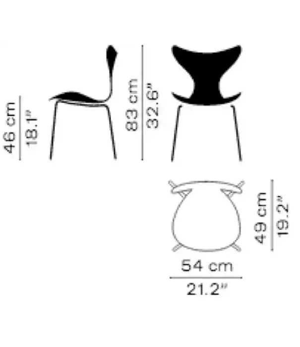Fritz Hansen Fritz Hansen Lily Dining Chair walnut, chrome base