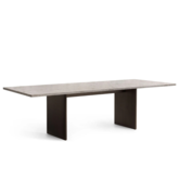 Vipp - 496 Cabin Square table limestone top, dark oak